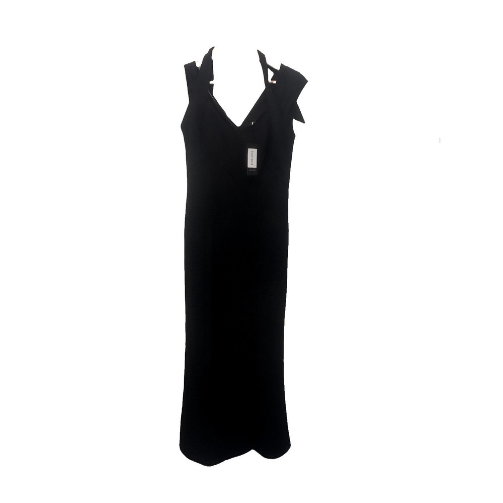 Vfshow Black Formal Gown Lace Mermaid Adjustable High Slit Size M NWT Gothic
